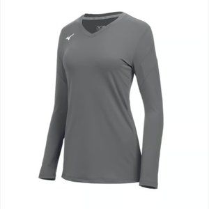 Size Women's US XS gray WOMEN’S BALBOA 6 LONG SLEEVE VOLLEYBALL JERSEY, sports